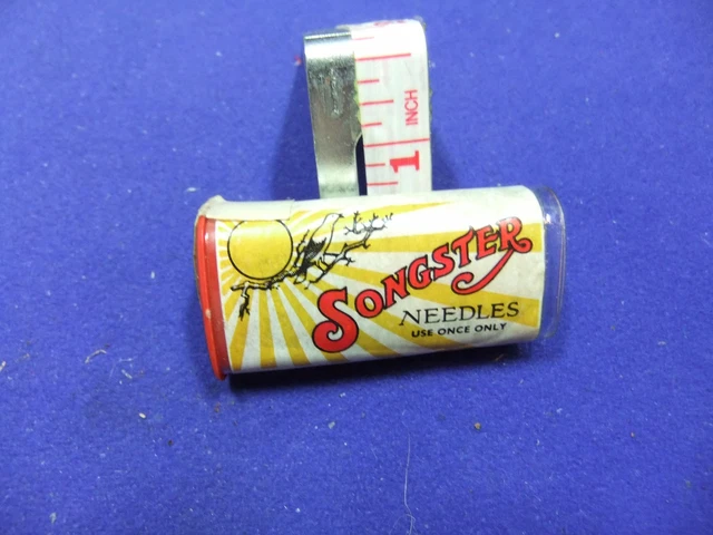 vtg needle tin plastic songster loud tone needles sheffield gramophone record