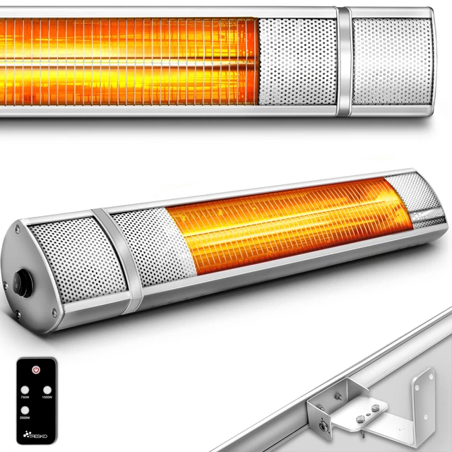 RETOURE Heizstrahler 2000W Infrarotstrahler Wand Terrassenstrahler Wärmestrahler