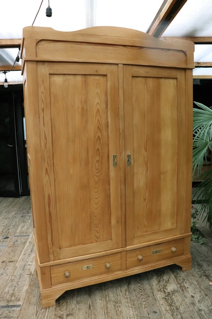 ❤️ Lovely Large Old Antique Pine Double Knock Down Wardrobe-We Deliver/Assemble 2
