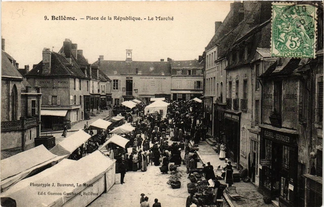 CPA AK Belleme - Place de la Republique - Le Marche (259355)