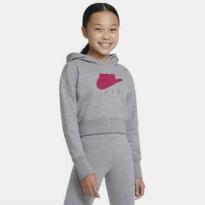Felpa con cappuccio Nike Sportswear per ragazze Air Cropped French Terry (13-15 anni)