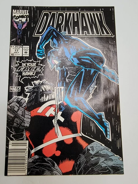 Darkhawk #17 July In Your Face Hawk Marvel Comics Boarded Comic Book