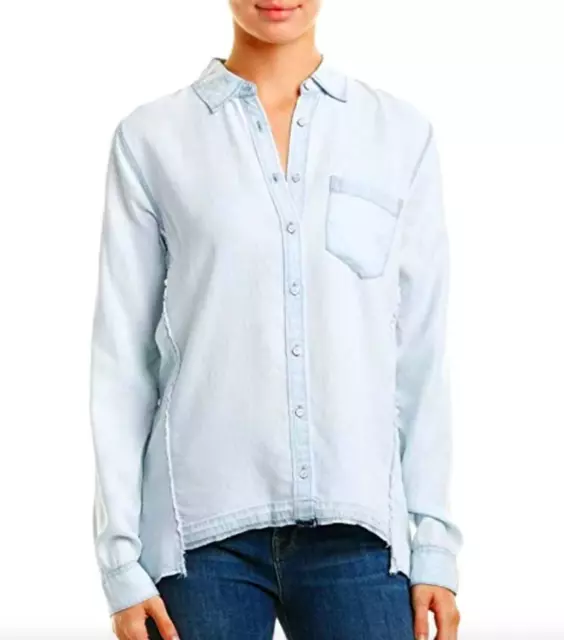 DL1961 PREMIUM MERCER & SPRING ~ Small ~ $178. Chambray Buttoned Fray Shirt a66