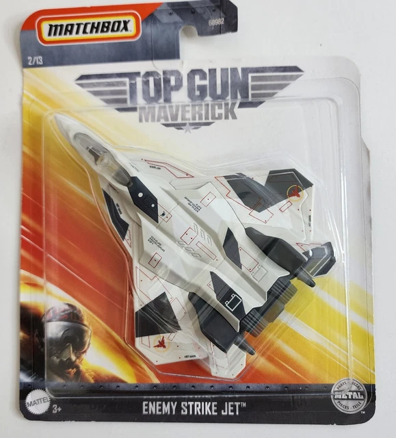 MATCHBOX TOP GUN Maverick ENEMY STRIKE JET 2/13 Air Force Plane Metal