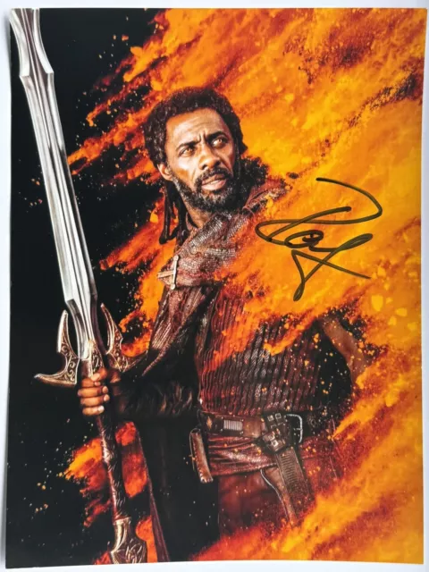 Idris Elba Genuine 8x6" hand signed photo COA & Hologram Heimdall Thor Marvel