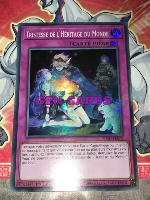 Carte YU GI OH TRISTESSE DE L'HERITAGE DU MONDE FLOD-FR073