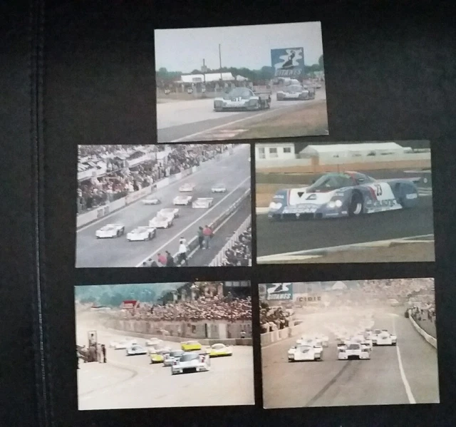 Lot 5 cartes postales anciennes 24 heures du Mans