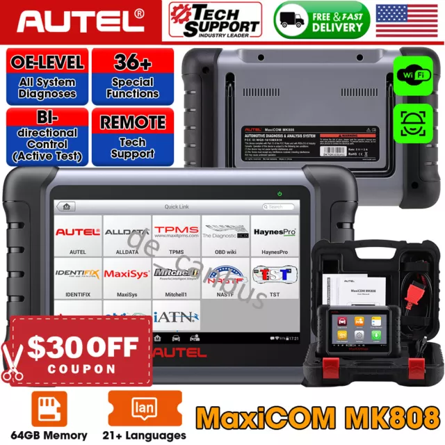 Autel MaxiCOM MK808 Pro OBD2 Scanner Auto Diagnostic Tool Car TPMS Code Reader