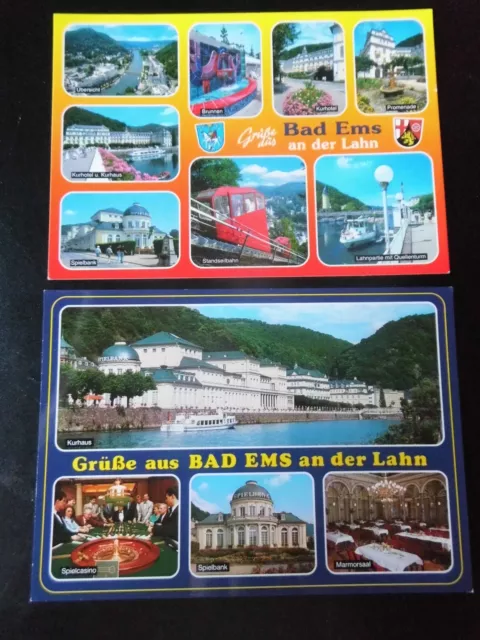 2 Postkarten, Bad Ems, unbeschrieben und sehr gut Erhalten, siehe Bilder