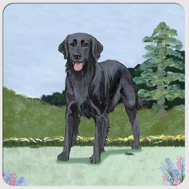 Flat Coated Retriever Coasters - Set of 4