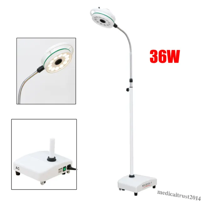 36W Mobile Surgical Medical Exam Light LED Examination Lamp Surgery Floor Stand