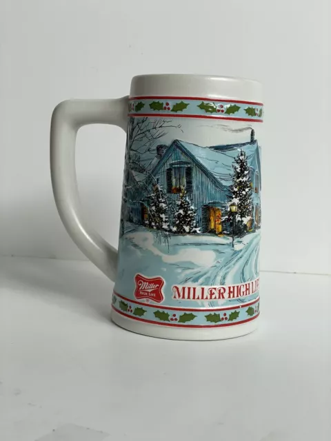 Miller Highlife 1984 Beer Holiday Stein Mug In Amazing Condition.