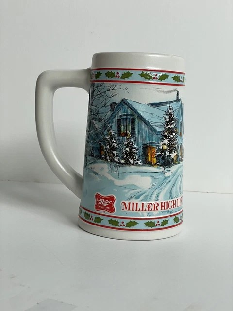 Miller Highlife 1984 Beer Holiday Stein Mug In Amazing Condition.