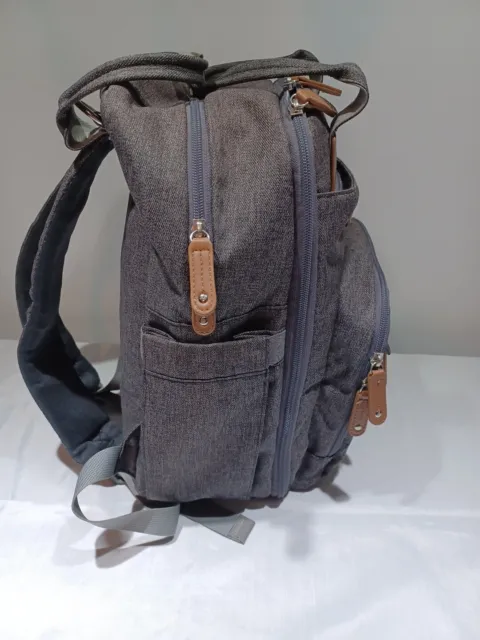 Diaper Bag Mom's Backpack, RUVALINO Multifunction Travel Maternity Baby Bag Grey 4