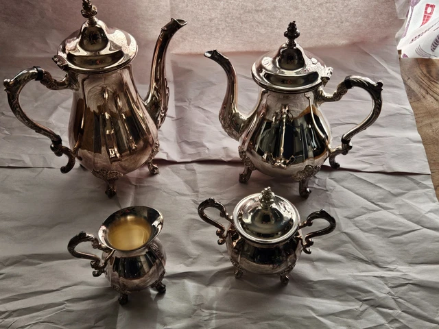 3-1910 銀食器　NEWPORT GORHAM コーヒーセット Vintage Gorham Newport Silver Plate Tea Set Coffee Pot, Tea
