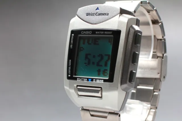 【NEAR MINT】 Vintage Casio WQV-1 Wrist Camera Watch 1980s Visual Databank Japan