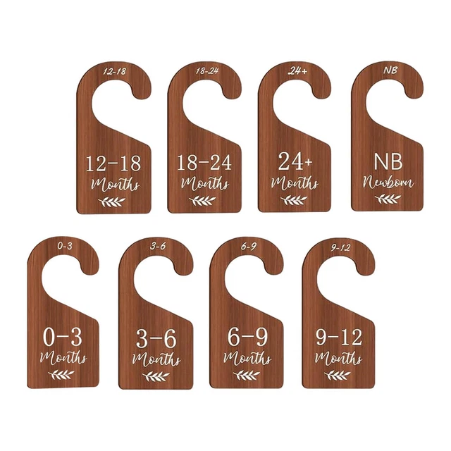 8 x Babyschrank-Größenteiler, Größe Neugeborene bis 24 Monate, für