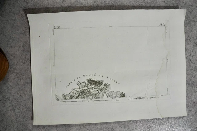 CASSINI CARTE IN PLANO 480 mm X 630 mm, 1808, MONTMEILLAN, n°149 , 14M