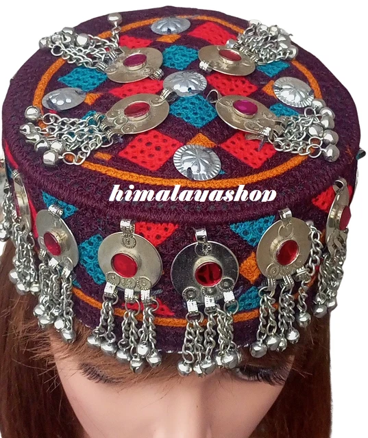 Afghan Tribal Kuchi  Hair Headdress Matha Patti  Cap Haleem sultan  style