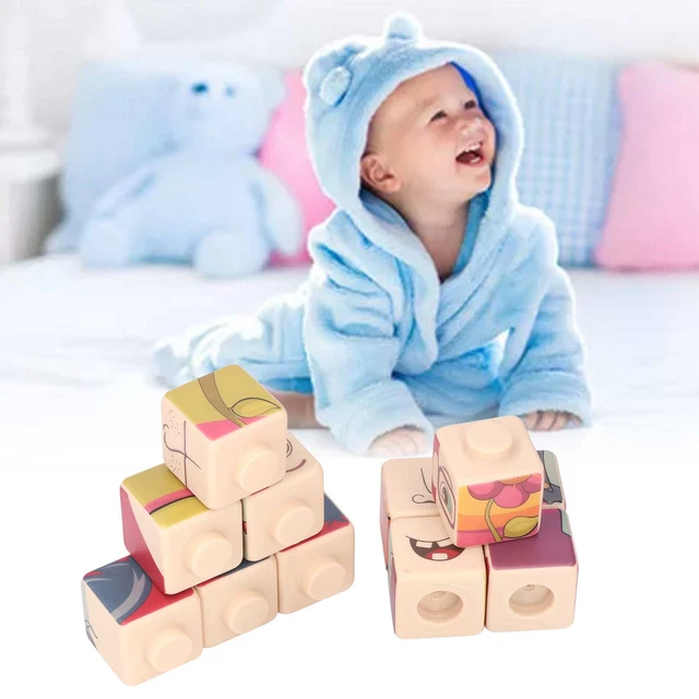 Baby Soft Puzzle Blocks Children Infant Stacking Building Blocks Sensory Toy Bir