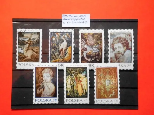 BM. Briefmarken Polen 1970 Wandteppiche aus der Burg Wawel Mi. Nr. 2041 - 2047 o