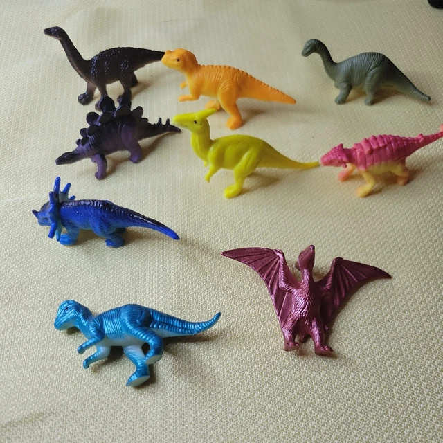 9 MINI MINIATURE Dinosaurs Lot Plastic Toy Figures prehistoric 6.99