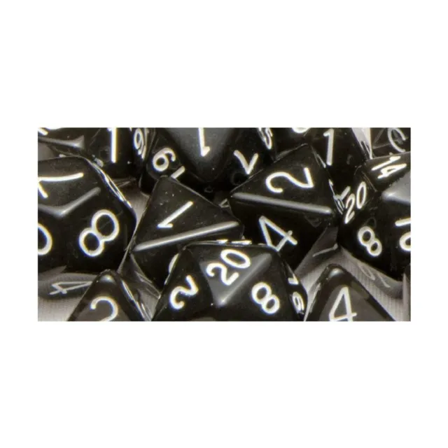 Role 4 Initiative Polyhedral Dice - Translucent Black w/White, Arch' (US IMPORT)