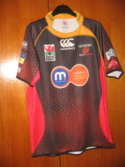 NEWPORT GWENT DRAGONS Rugby Union Football Jersey Shirt Canterbury size ...