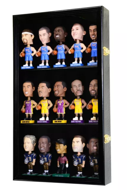 Bobble Head Bobblehead Doll Model Action Figure Cabinet Display Case Wall Rack