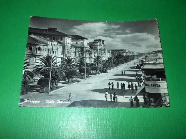 Cartolina Viareggio - Viale Marconi 1951