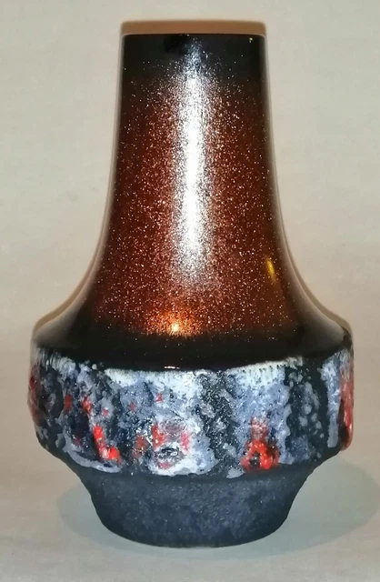 Carstens Tonnieshof, Vintage westdeutsche ""UFO"" Fettlava Malmö Vase Heinz Siey