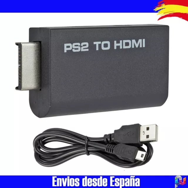 Adaptador Convertidor de PS2 a HDMI Audio y Video salida para HDTV y Jack 3,5 mm