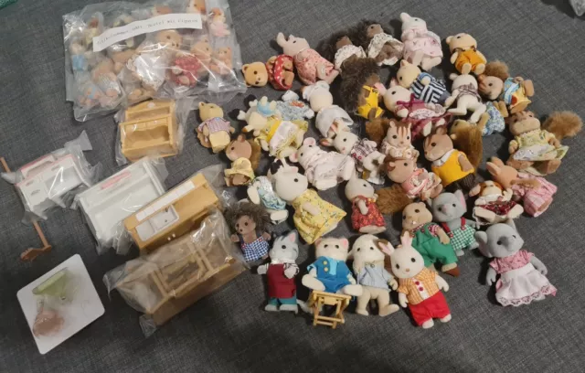 Riesen Sylvanian Families Konvolut ! Möbel + Figuren Ovp dabei ! 50 Tiere Ca.