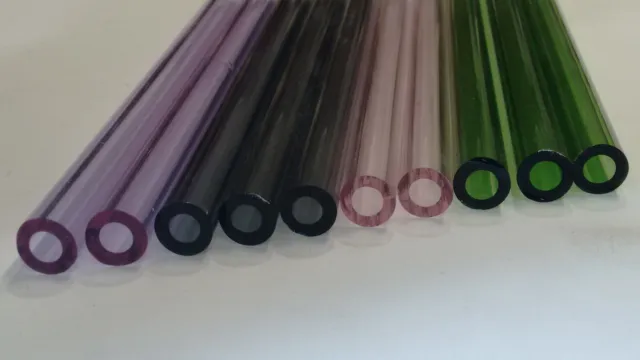 Glass Tubing COLOURED BOROSILICATE (PYREX) 10 PIECES 150MM LONG 9MM*2MM TUBES