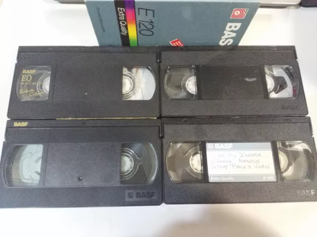 Lote 4 X Vhs Cintas De Video Virgenes Grabadas Basf - Para Regrabar Encima