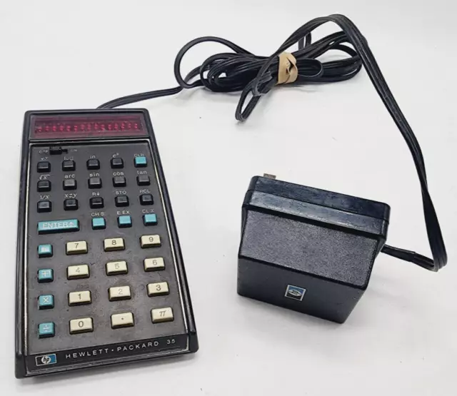 HP 35 Calculator Working With Case And Charger Sold as is !!