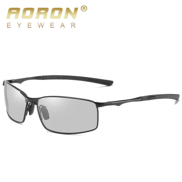 Mens Polarized Photochromic sunglasses UV400 Pilot Sport Glasses Driving Eyewear