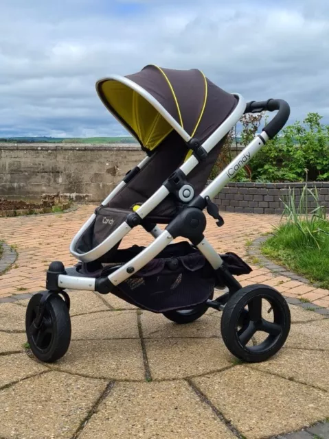 iCandy Peach all terrain pram with carrycot and accessories
