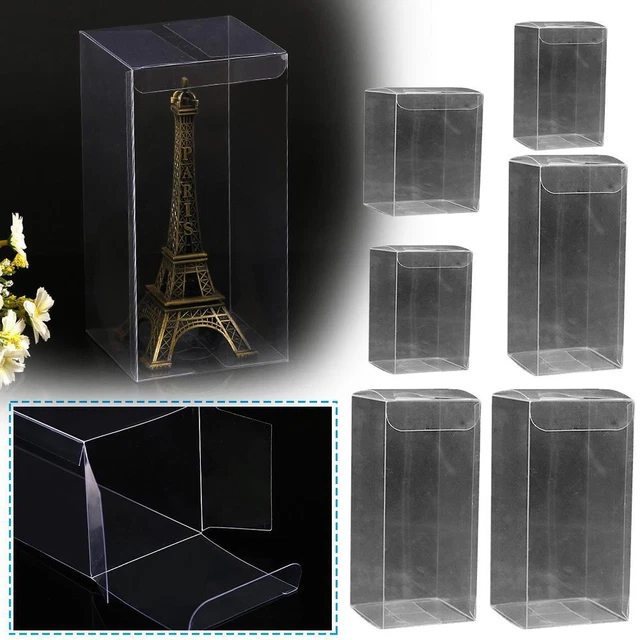 10 PIEZAS Caja de Regalo de Plástico Caja Transparente Modelo 1/64 Automóvil Juguete Exhibición Caja CaI9_