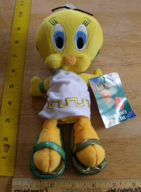 Tweety Bird bean bag 1999 Las Vegas Roman Warner Brothers Studio Store WBSS NWT