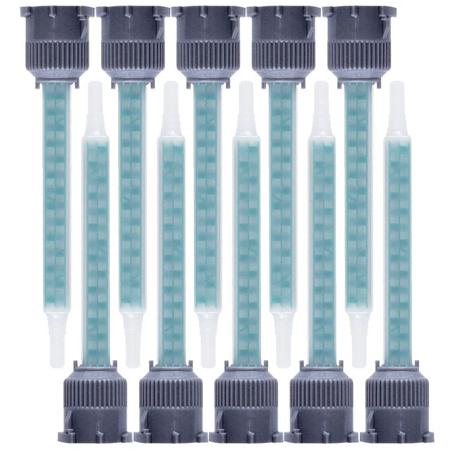 10 x PETEC Statikmischer Mischrohr Mischdüse Spritze für 50ml 24ml Doppelspritze