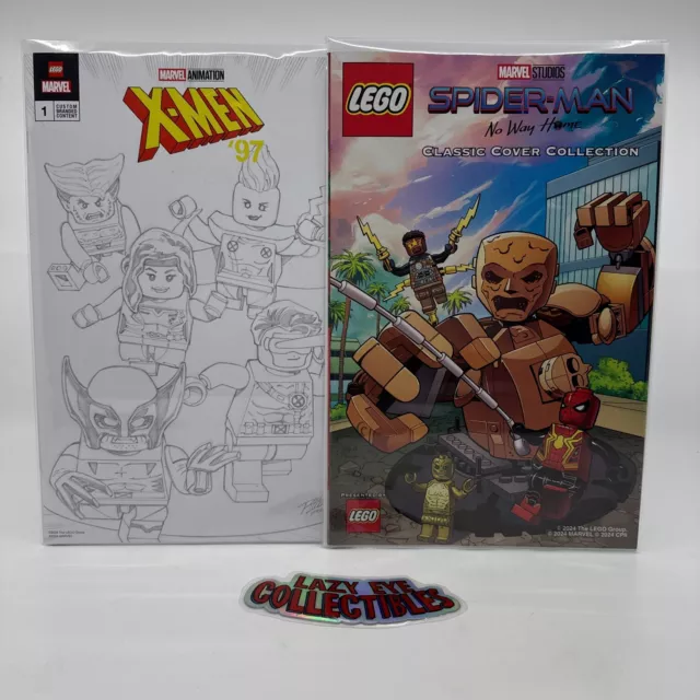 SDCC 2025 MARVEL XMen '97 SpiderMan No Way Home Lego Comicbuch 2er