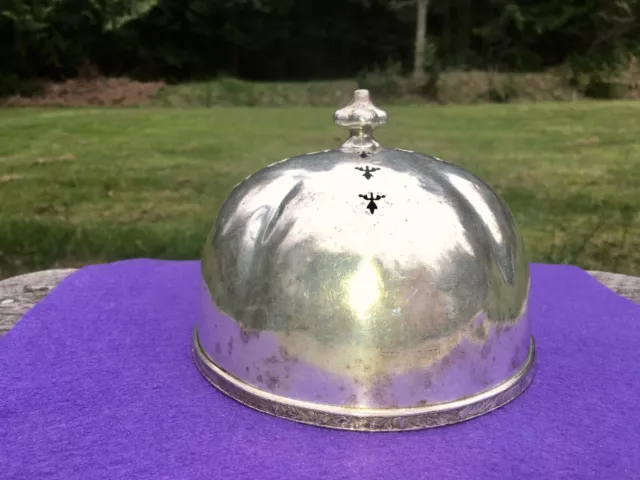 Antique I.C.R.R. Illinois Central Dining Car Silver Food Cover REED & BARTON