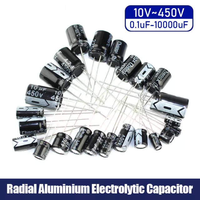 Aluminum Electrolytic Capacitor 10/16/25/35/50/63/100/250/400/450V 0.1-10000 uF