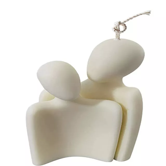 3D Abrazo Espalda Humana Molde de Silicona Retrato Abstracto Velas Molde Hágalo usted mismo Moldes de Abrazo Cálido