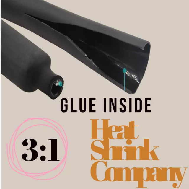 3:1 Adhesive Lined Ratio Heat Shrink Sleeving - Glue Lined Tubing Waterproof