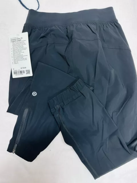 NWT SIZE 12 Lululemon Adapted State High-Rise Cropped Jogger Black BLK  $118.00 - PicClick