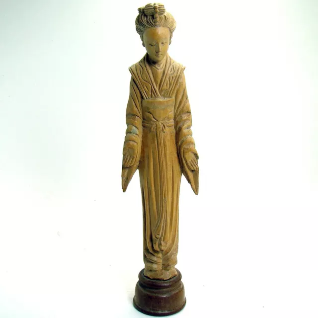 Chinese Hand-Carved Wood Figurine - 1920's