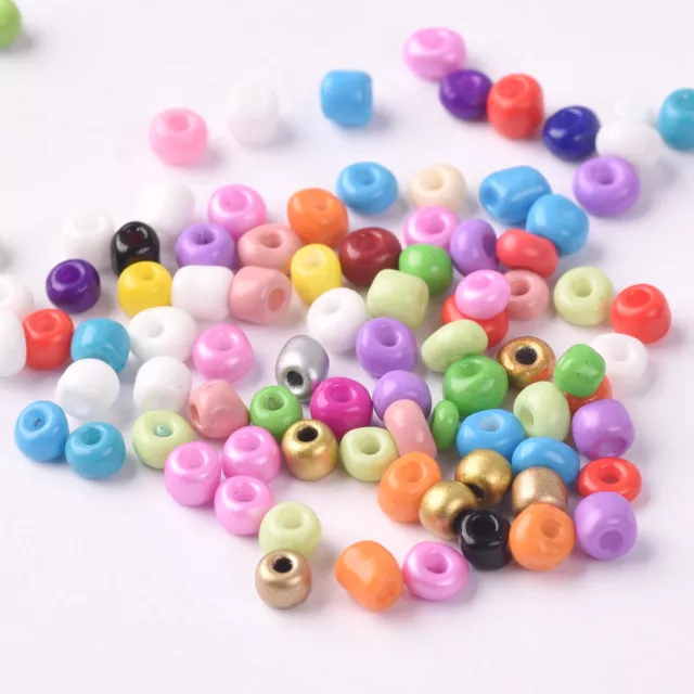 Tiny Round 1000/500/200pcs 2mm 3mm 4mm Glass Loose Spacer Beads lot for Jewelry