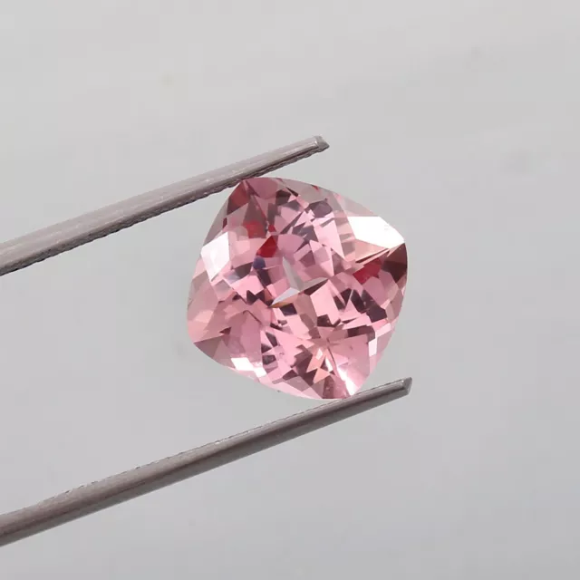 Natural Flawless Mozambique Pink Morganite Loose Cushion Gemstone Cut 7.90 Ct